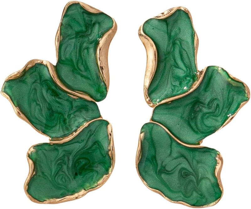 EXPHAIN Irregular Petal Earring For Women Stainless Steel Unique Statement Flower Dangle Earrings Trendy Jewelry Gift - Image 1